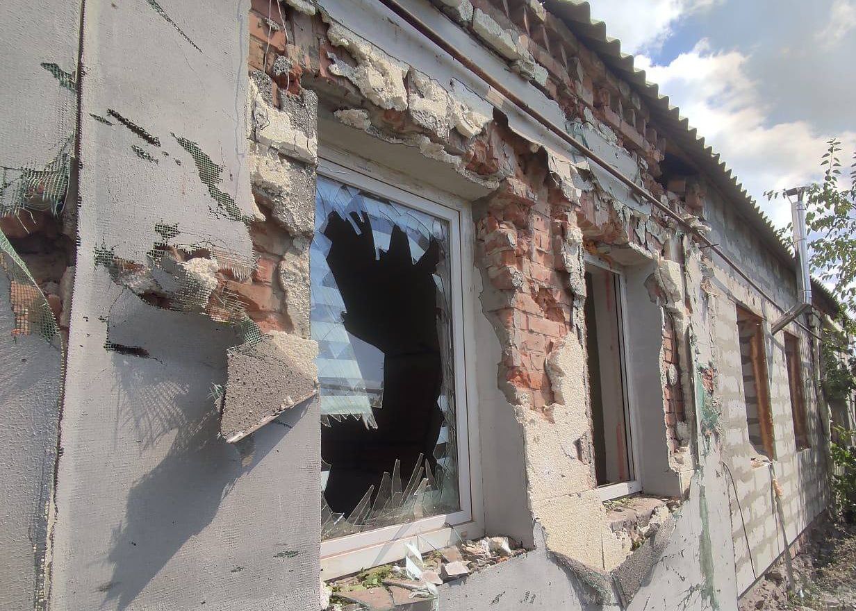Пошкоджений дім мешканців Нікопольщини