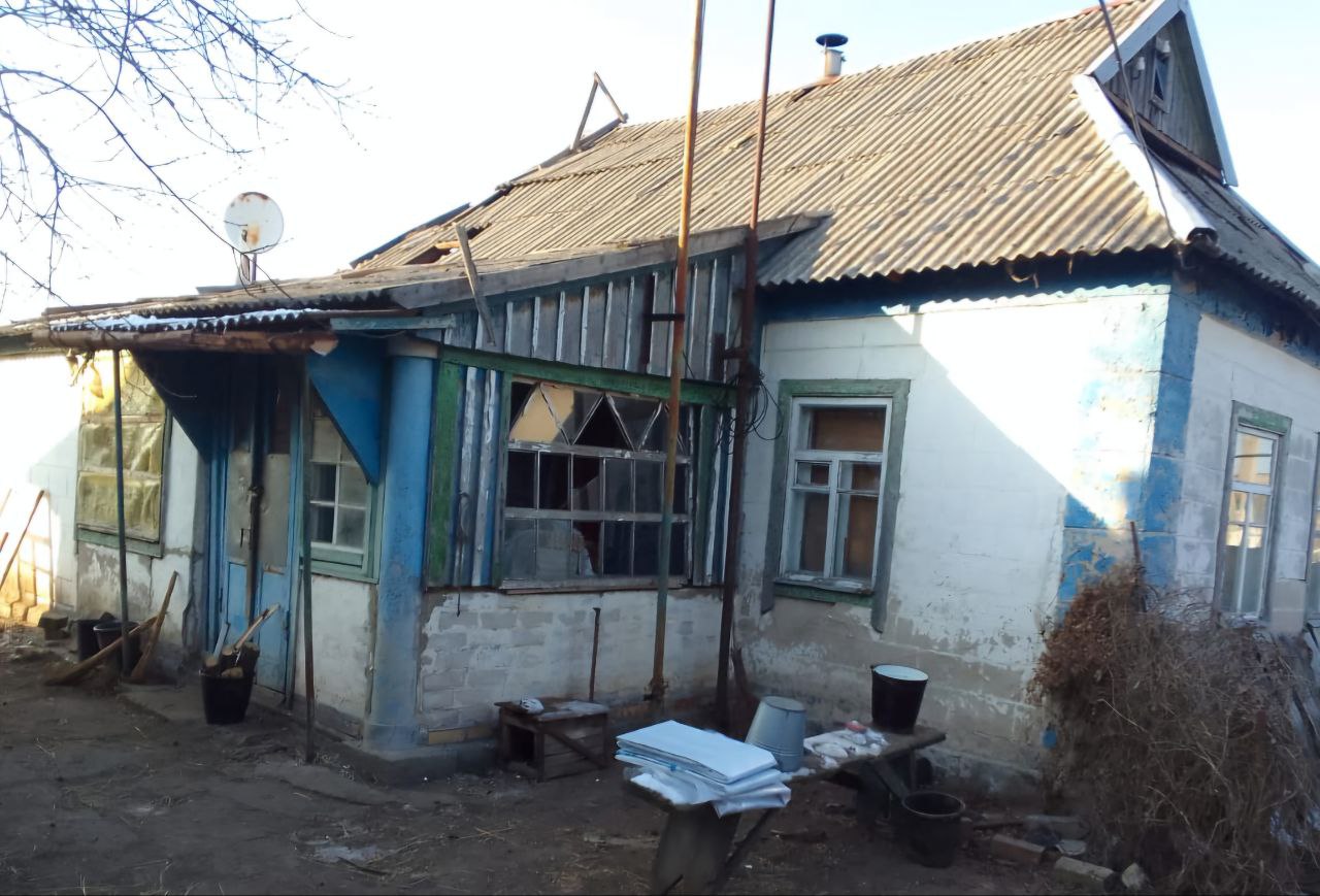 Пошкоджений приватний дім на Синельниківщині