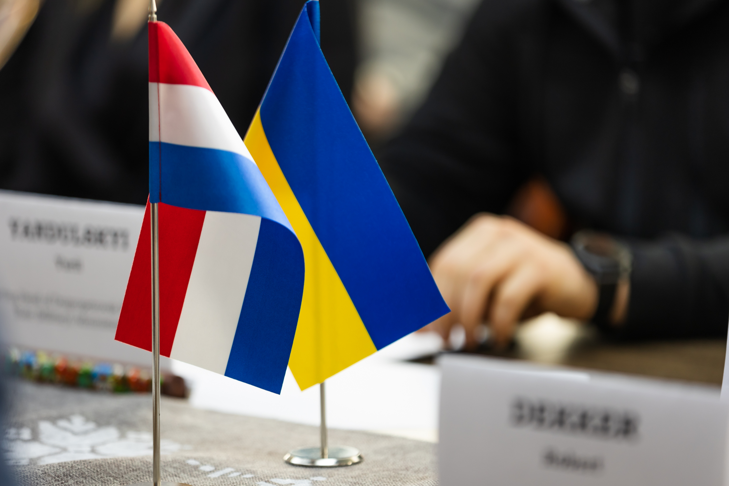 Прапори України та Нідерландів