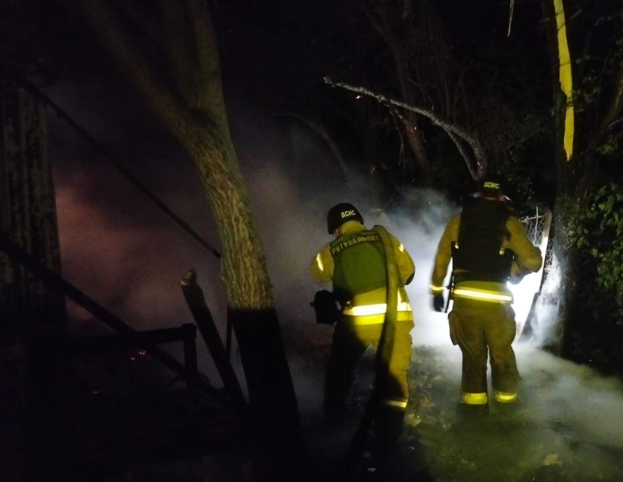  У гаражі понівечені дах та ворота  