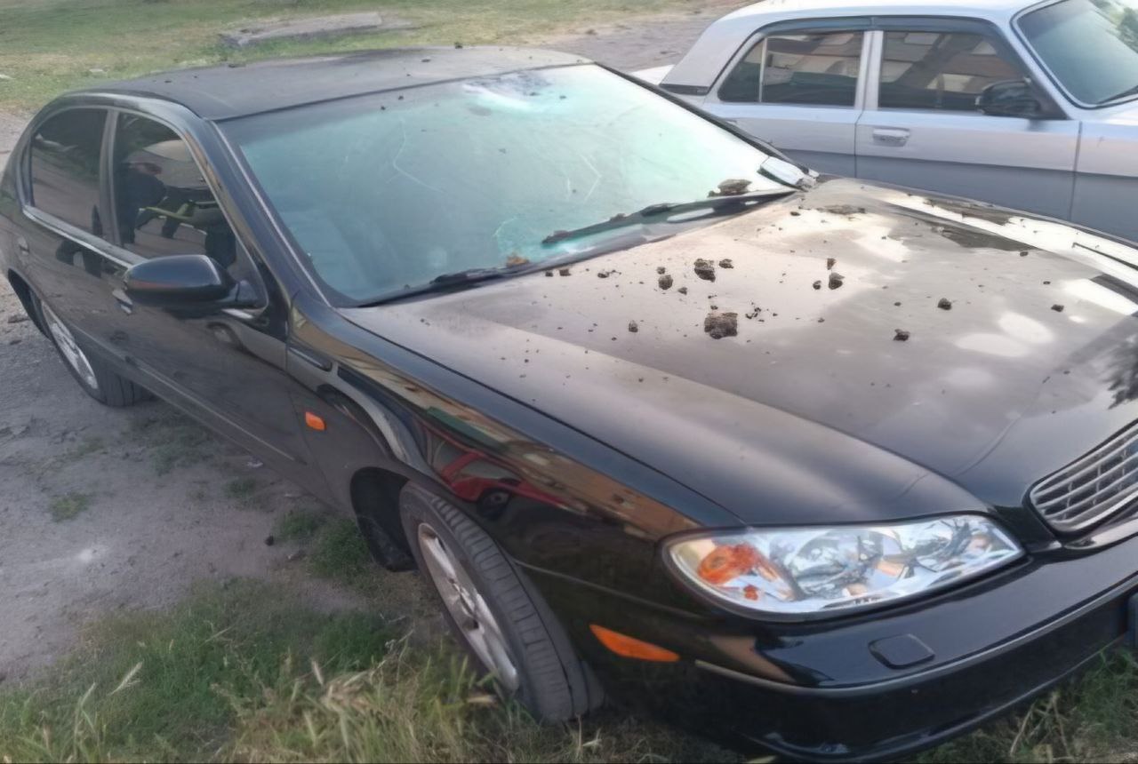 У легковику понівечене лобове скло