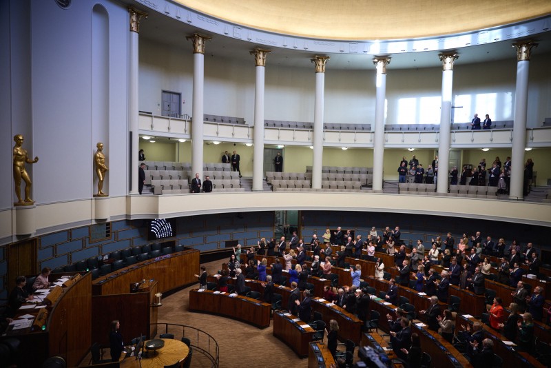Президент України Володимир Зеленський в Парламенті Фінляндії