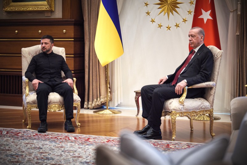 Президент України Володимир Зеленський і Президент Туреччини Реджеп Таїп Ердоган під час переговорів.