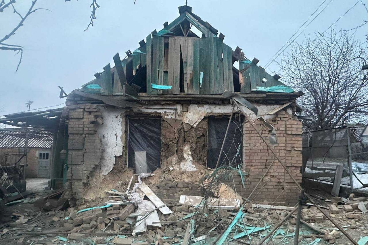 Сильно потрощена приватна оселя у Нікопольському районі