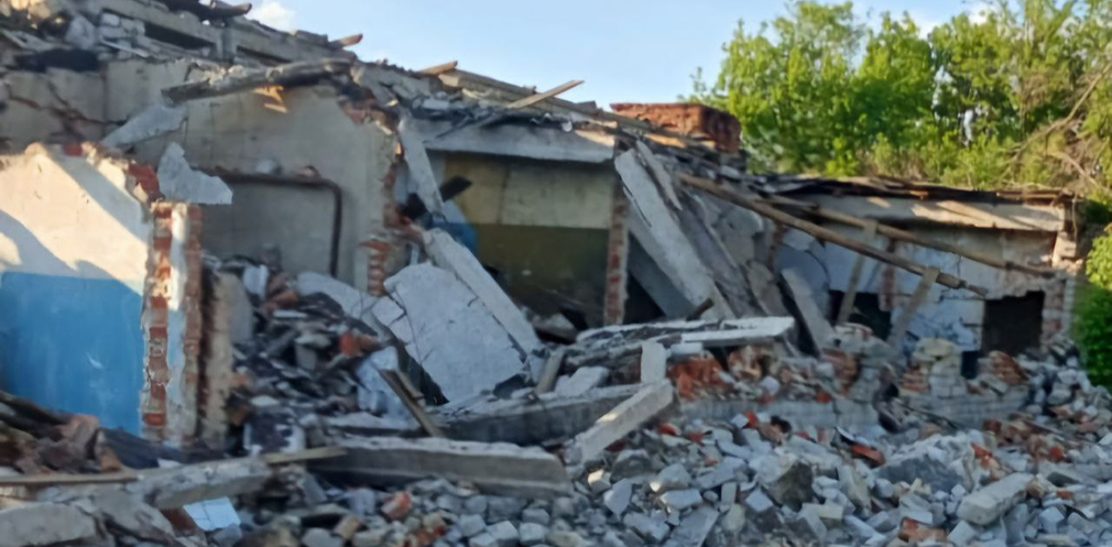 Знищена будівля на Синельниківщині